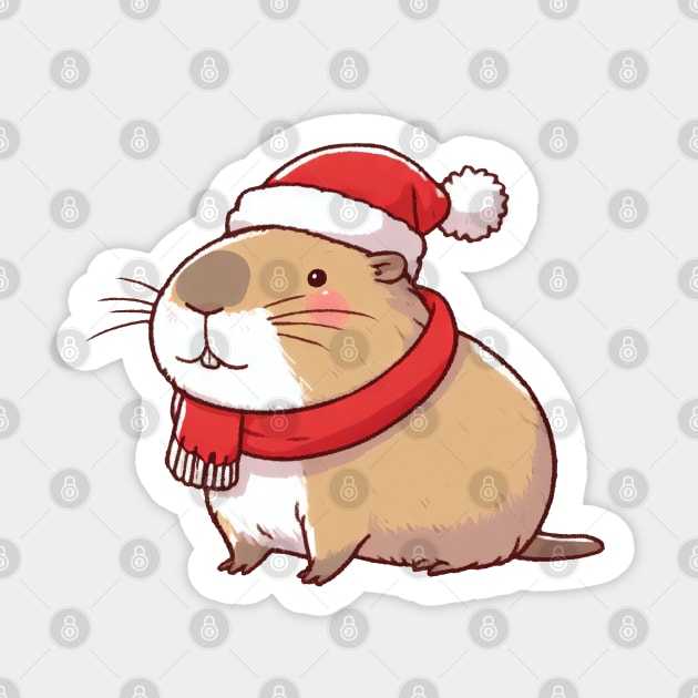 Christmas Capybara Sticker by Takeda_Art